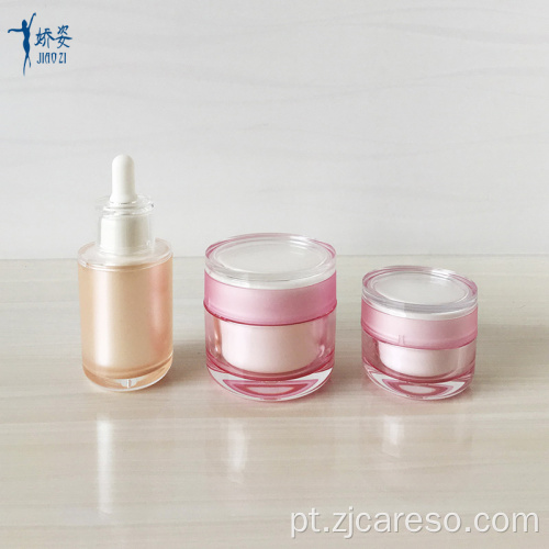 Frasco de creme acrílico para cuidados com a pele para uso cosmético